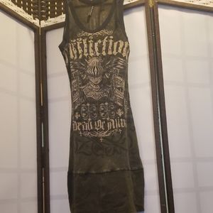 Edgy Affliction Tank Top Dress